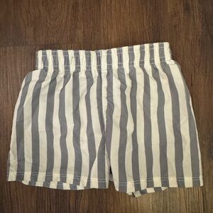 H&M Green and White Striped Baby Swim Trunks - 12 months